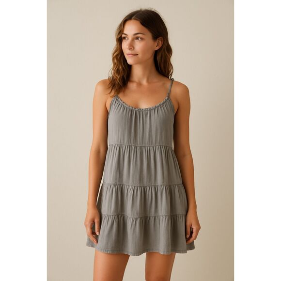 Daily Practice by Anthropologie Gray Pullover Summer Dress   Women's Size Medium - Picture 1 of 9